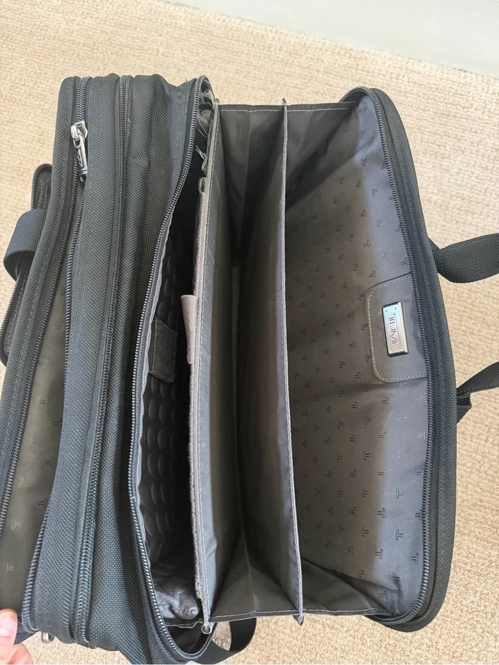 TUMI 26160D4 Black Ballistic Nylon Expandable Laptop Briefcase Business Bag